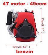 Motor 4T na motokolo 49ccm, kompletn sada - kliknte pro vce informac